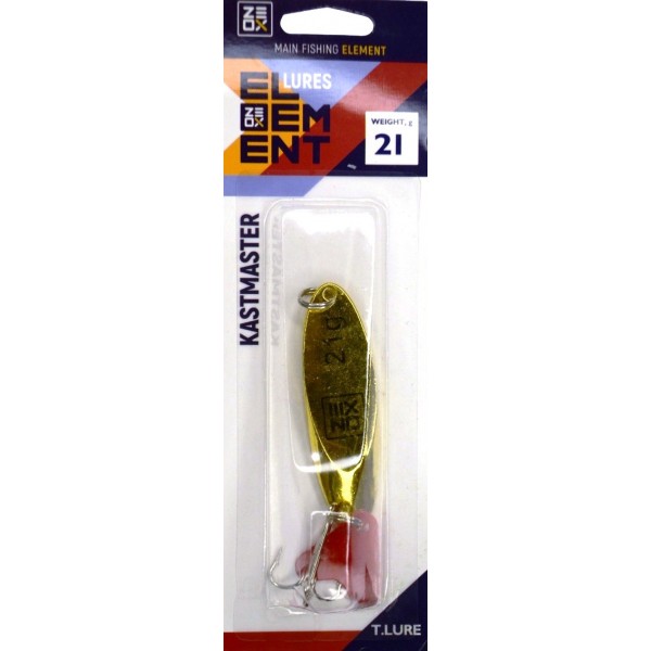 Блешня для риболовлі, коливна, ZEOX Kastmaster, вага 21г, колір Gold